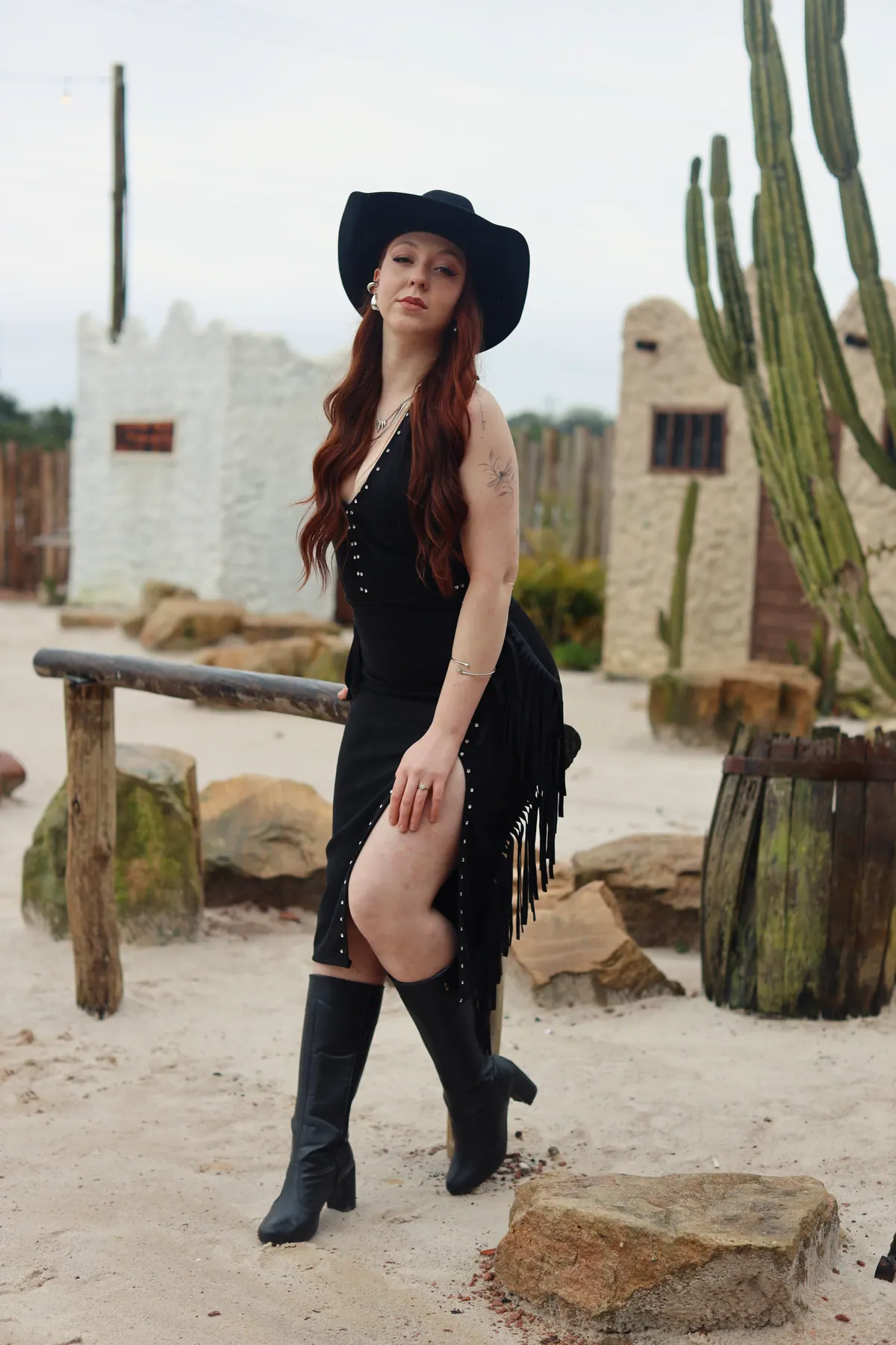 VESTIDO MIDI FRANJAS